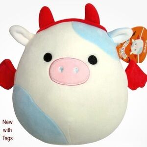 Squishmallows Belana the Devil Cow from the Halloween Squad